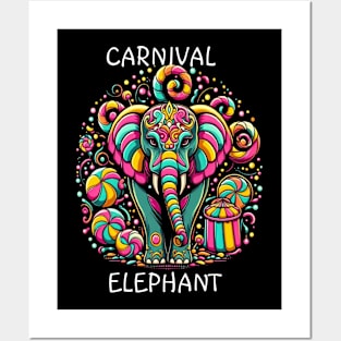 Majestic Elephant With Vibrant Facial Designs Posters and Art